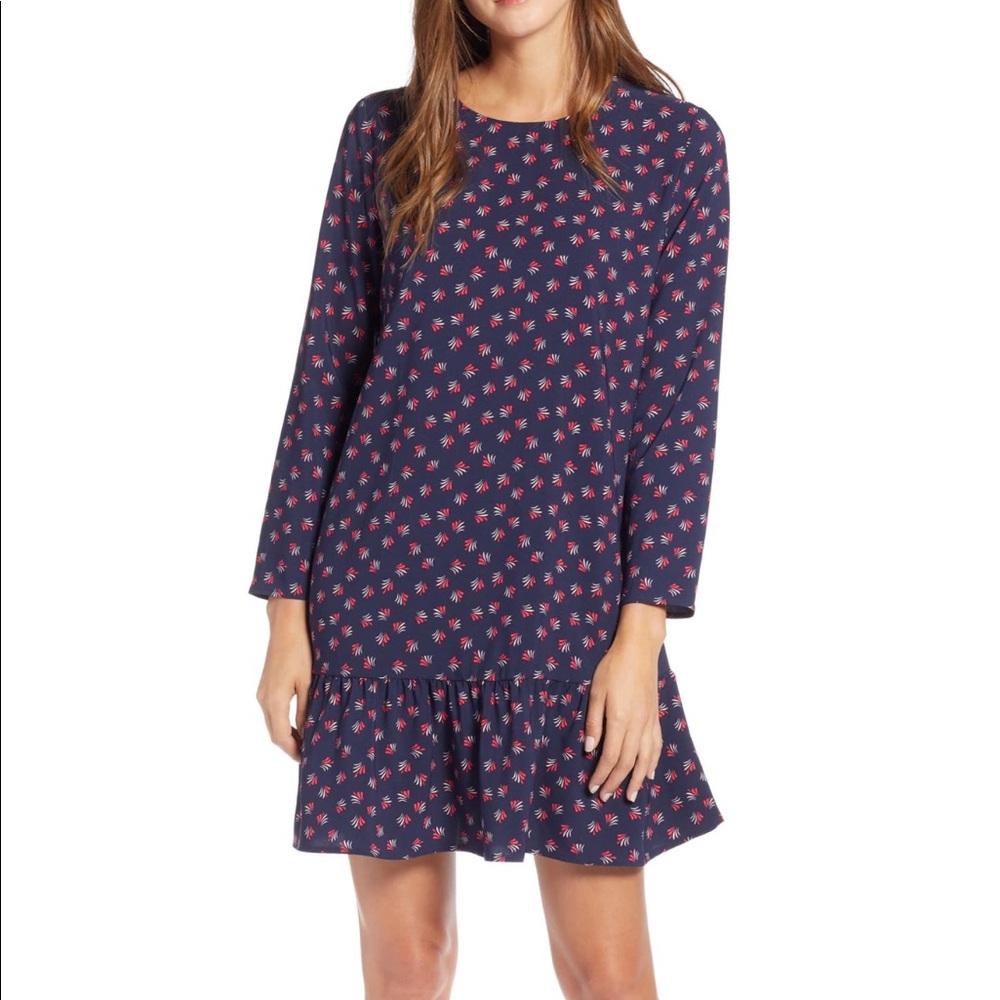 Halogen Button Back Ruffle dress